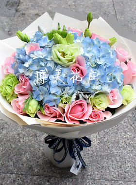 福州鲜花店同城速递厦门订花小清新韩式表白花束周年生日送花女友