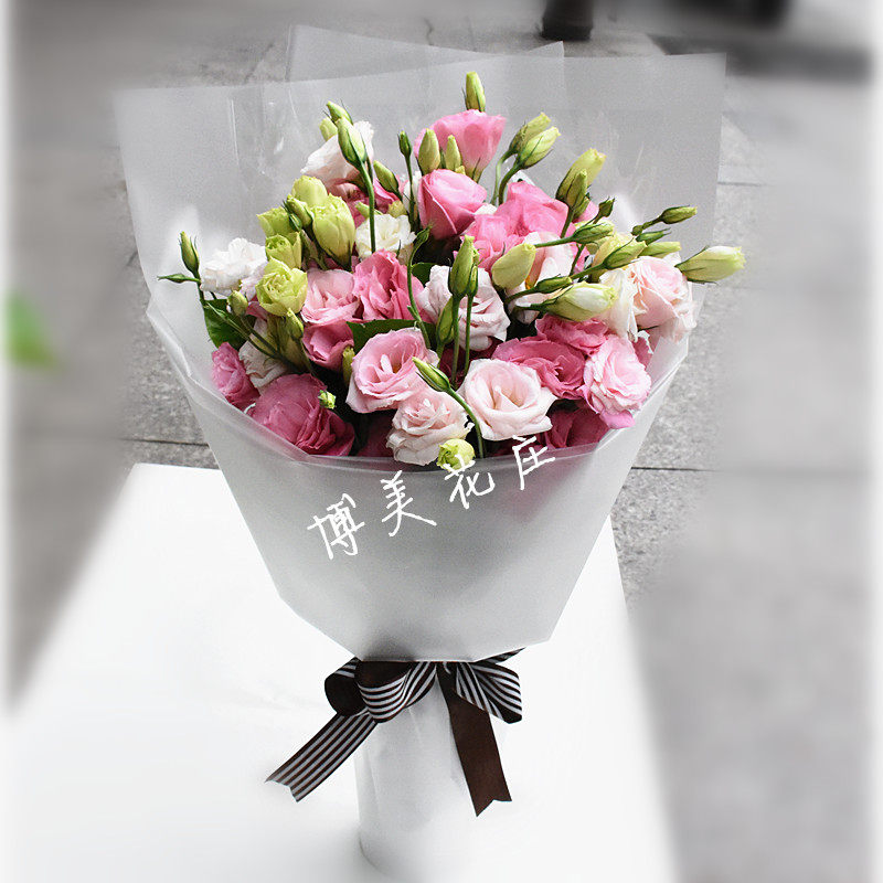福州花店鲜花速递厦门订花粉色桔梗花束生日爱意表达看望花束送花