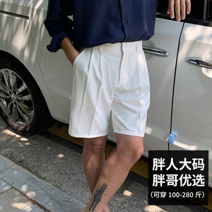 大码男士夏季韩版男士薄款纯色五分裤西裤男直筒宽松舒适商务休闲