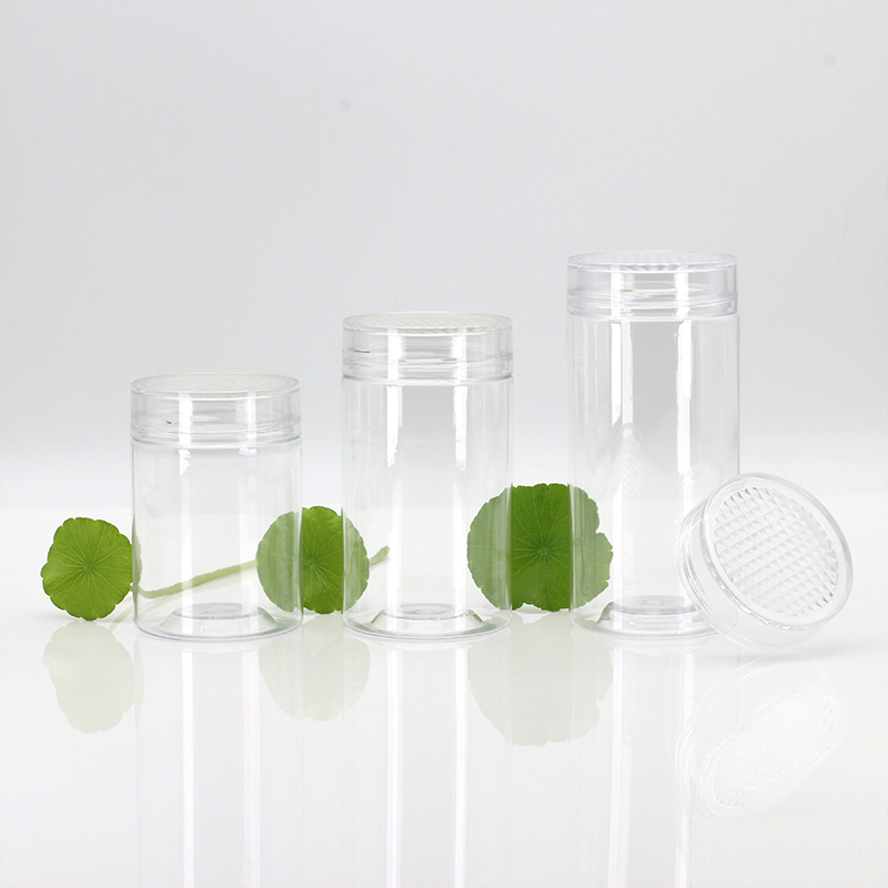 钻面盖pet塑料密封罐杂粮茶叶瓶子透明食品储物罐三七药材白糖瓶