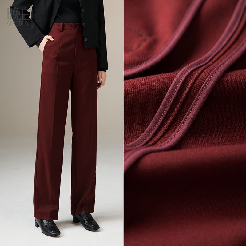 晚白2025年秋冬新款高腰直筒裤子纯色气质舒适百搭休闲裤女,女装/女士精品,休闲裤,淘宝优惠券,粉丝福利购,淘宝优惠卷