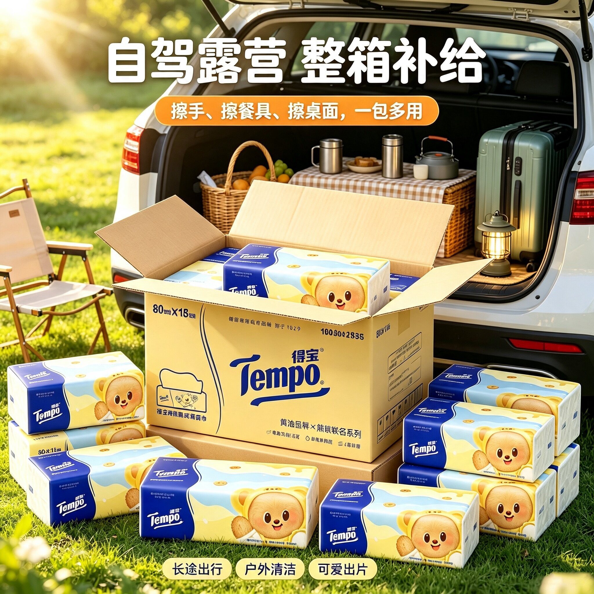 得宝抽纸家用纸巾72包整箱实惠装餐巾纸面巾纸M码大包4层官方正品