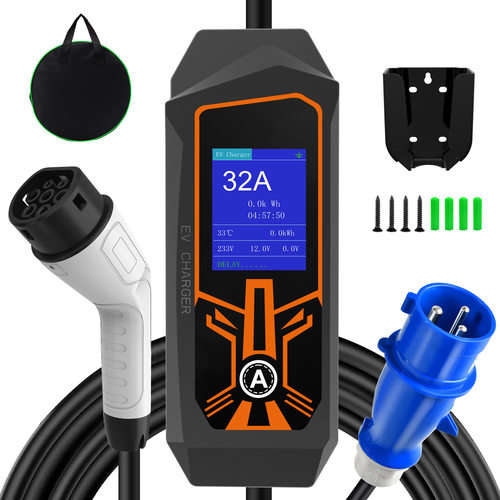 7KW 3.5KW欧标 新能源汽车澳标家用随车充欧标便携式充电枪type2