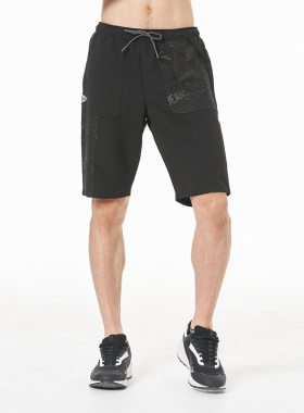 ONIARAI/鬼洗24春夏新品户外等高线LOGO印花针织短裤男士 24B0533