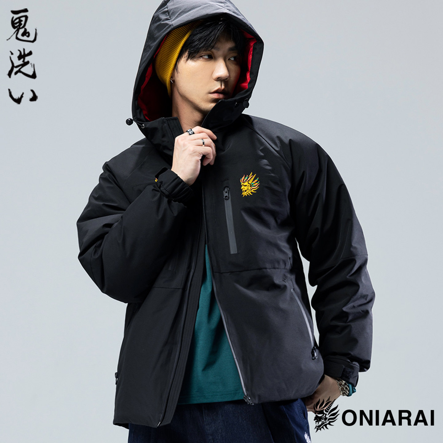 ONIARAI/鬼洗26秋冬新品游侠山系休闲男式街头棉服外套 B330099