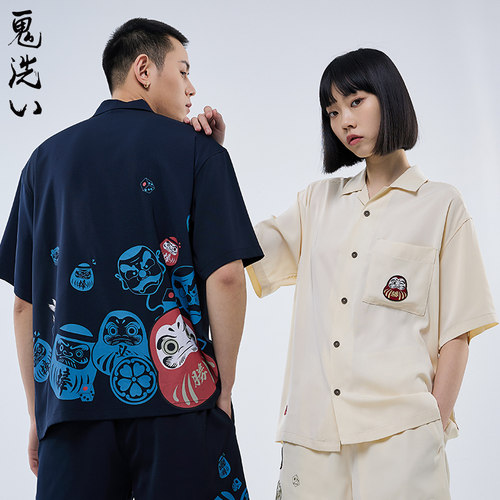 ONIARAI/鬼洗开心达摩短袖衬衫
