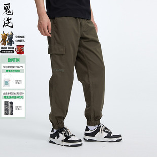 鬼洗25秋季 长裤 新品 男式 24B4436 两侧口袋弹力腰束脚工装 ONIARAI