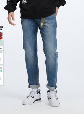 ONIARAI/鬼洗25秋季新品logo绣花小弯腿牛仔裤男式休闲 24B3405