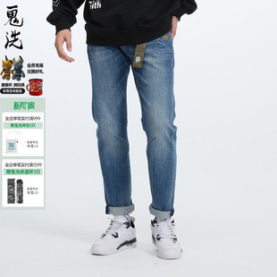 鬼洗25秋季 休闲 新品 男式 24B3405 logo绣花小弯腿牛仔裤 ONIARAI