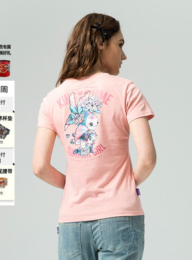 ONIARAI/鬼洗25春夏新品鱼姬夏色修身短袖T恤女式 J850205