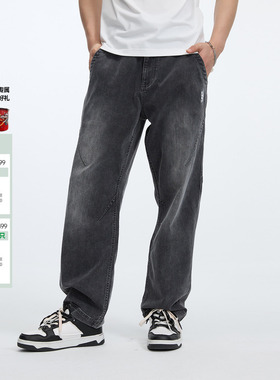 ONIARAI/鬼洗25秋季新品腿型修饰线条微弹黑牛仔男式长裤 24B3407