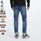 鬼洗25秋季 笑脸字母绣花小弯腿牛仔裤 男式 ONIARAI 休闲 24BU604