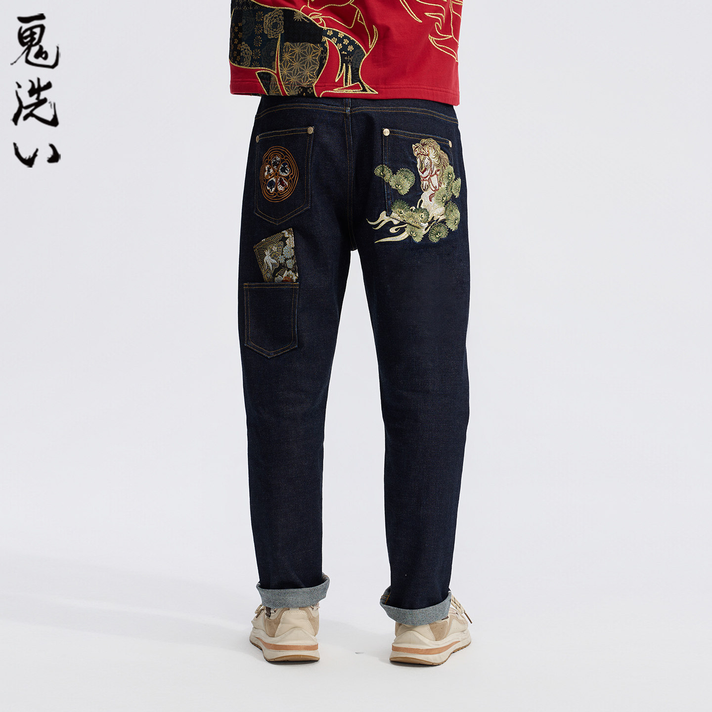 ONIARAI/鬼洗26春季泥棒蓝马多袋艺术低档锥形牛仔长裤男 26N4401