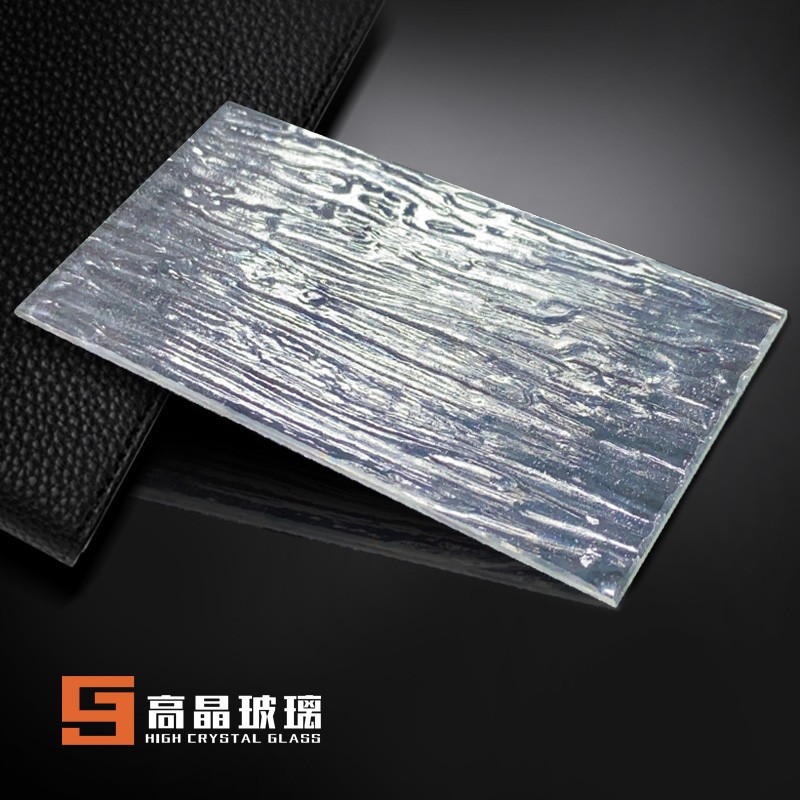 高晶钢化超白长虹小灯芯条纹水纹压花艺术玻璃柜门窗隔断屏风定制