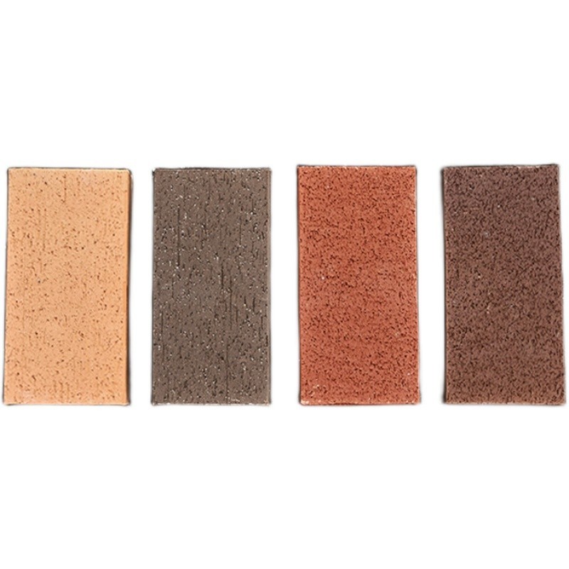 宜兴烧结砖陶土砖透水砖劈开砖人行道地砖广场砖红砖户外庭院彩砖