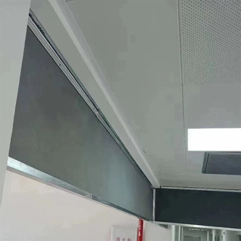 固定式挡烟垂壁消防硅胶防火布电动活动式防火玻璃挡烟垂壁配件