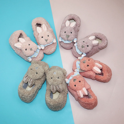 卡通加厚保暖冬季居家月子鞋