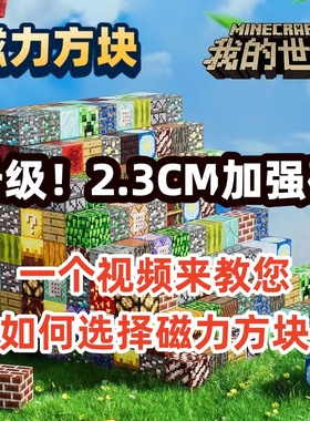 2.3CM正版我的世界磁力方块磁吸磁力积木全套玩具礼物儿童益智