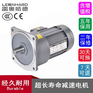 雷奥哈德减速电机200/400/750W三相立卧式马达齿轮中型220V小金刚