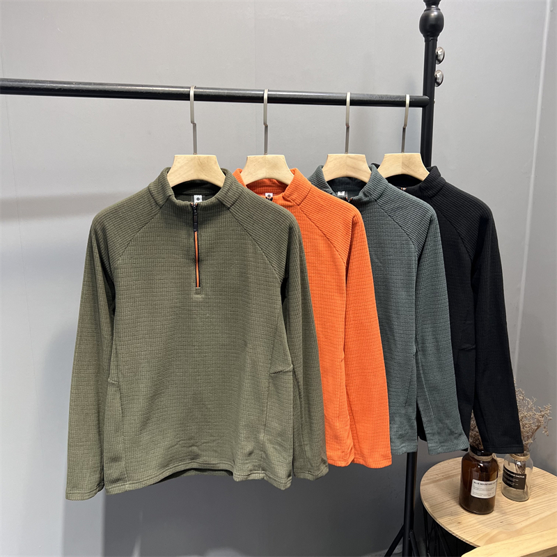 户外猛货！锁温黑科技魔方一体绒！秋冬男士半拉链长袖T恤打底衫