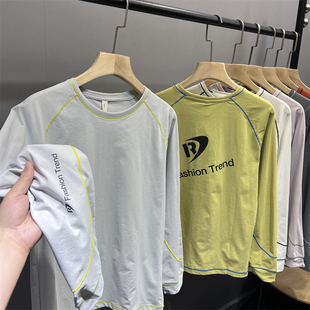 男女户外速干吸湿透气运动长袖 3D立裁秋季 T恤 山系机能风 人气王