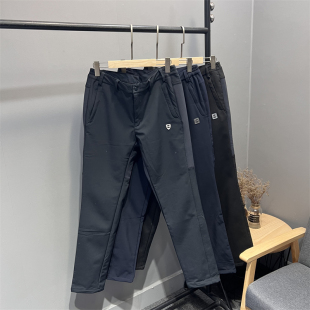 出口韩单!防风锁温!秋冬男士加绒加厚保暖户外直筒冲锋休闲长裤