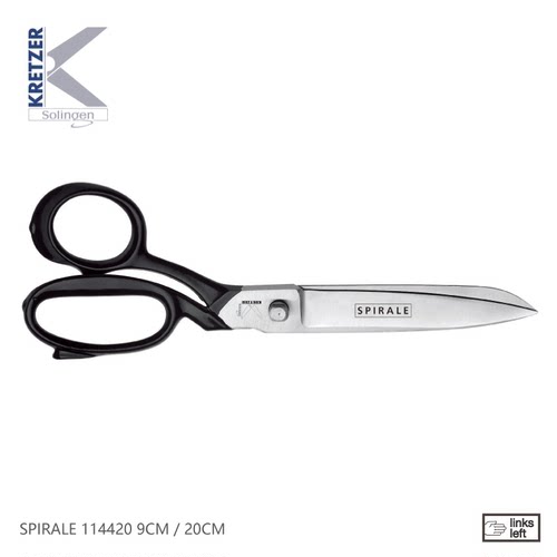 KRETZER 缝纫剪刀 左手操作 SPIRALE NO.114425/420服装厂安全剪