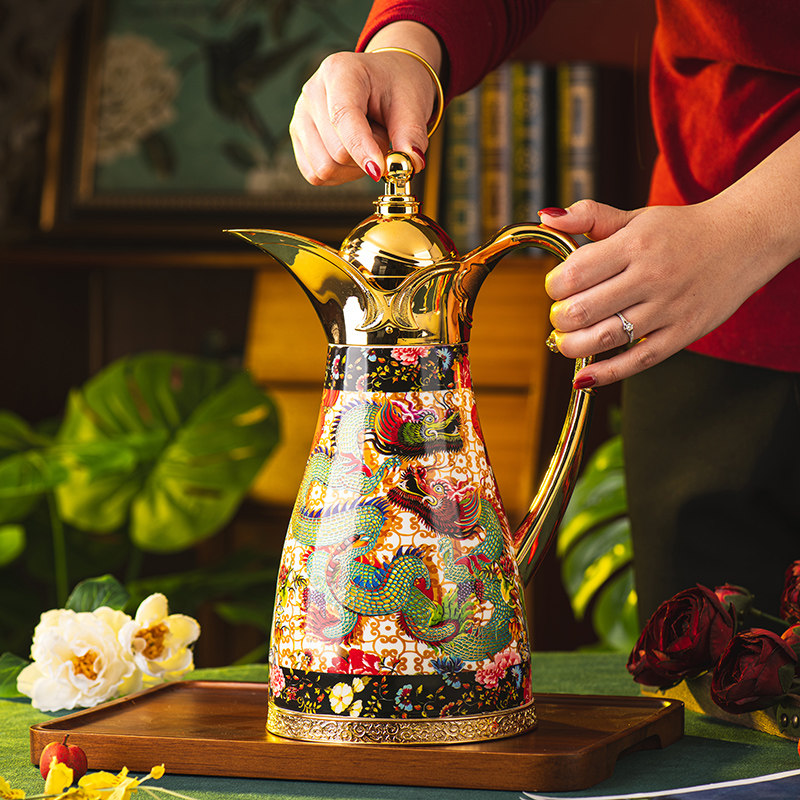 龙腾盛世保温壶大容量家用暖壶热水壶玻璃胆复古新款保温瓶热水瓶,餐饮具,保温壶,淘宝优惠券,粉丝福利购,淘宝优惠卷