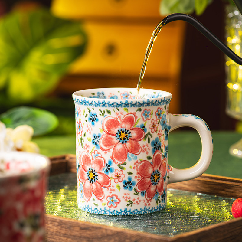 冰雪马克杯陶瓷杯家用早餐杯高颜值咖啡杯情侣水杯漂亮的喝水杯子,餐饮具,马克杯,淘宝优惠券,粉丝福利购,淘宝优惠卷