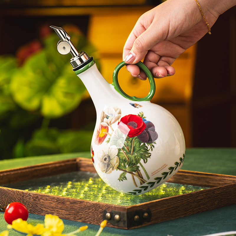 油壶厨房家用复古陶瓷油罐高颜值