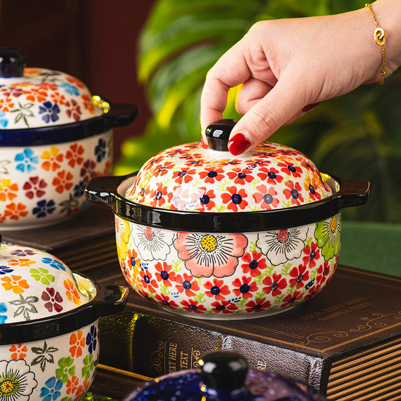 手绘猪油罐陶瓷带盖双耳猪油锅食品级油泼辣子罐耐高温大号猪油桶,厨房/烹饪用具,猪油罐,淘宝优惠券,粉丝福利购,淘宝优惠卷