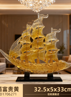 佳助轻奢金箔客厅餐边柜装饰摆件