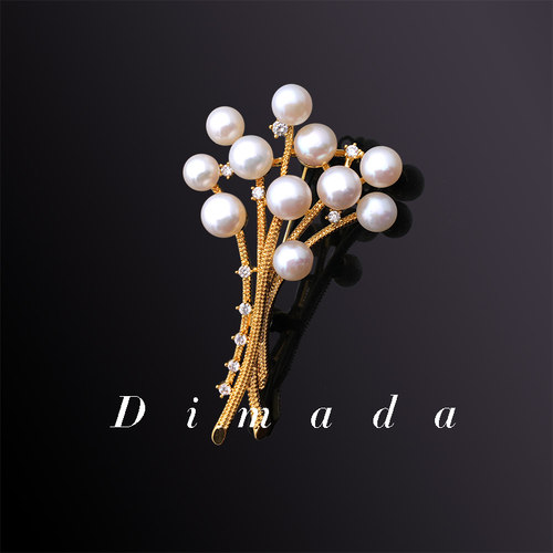 D.M.D/迪曼达复古珍珠胸针西装