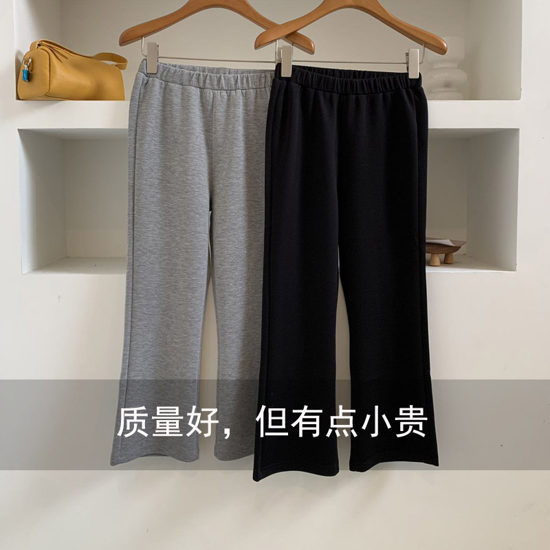 女松紧腰显瘦垂坠九分休闲裤