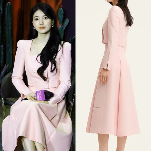 鞠米裴秀智同款短上衣半裙套装