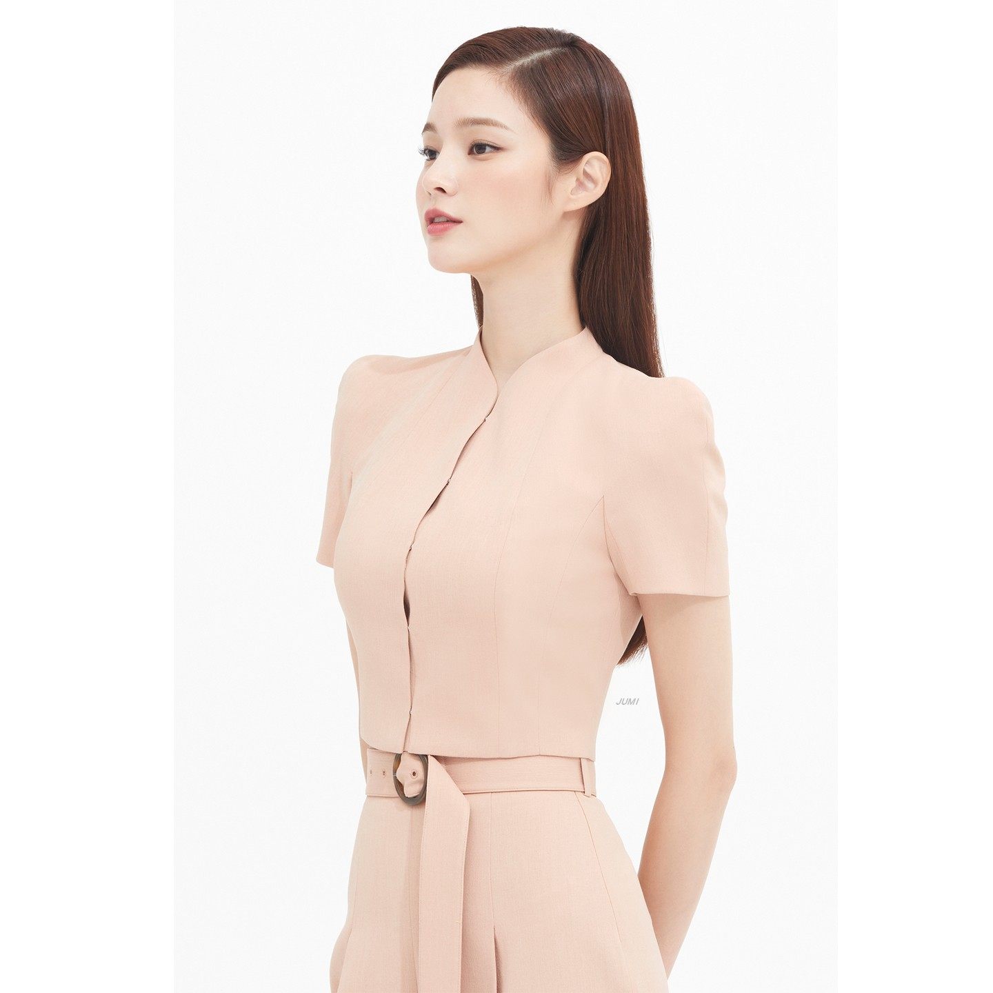 鞠米韩版小立领亚麻通勤套装2025夏优雅气质短袖上衣阔腿裤两件套,女装/女士精品,时尚套装,淘宝优惠券,粉丝福利购,淘宝优惠卷