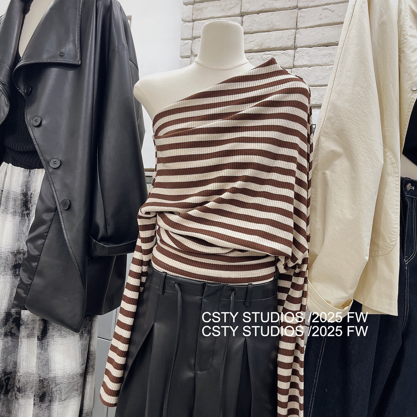 韩系简约气质条纹斜肩收腰上衣女秋季新款休闲百搭一字领长袖T恤,女装/女士精品,T恤,淘宝优惠券,粉丝福利购,淘宝优惠卷