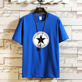 数据好纯棉2025夏日系字母卡通短袖T恤宽松版男女码T31-P25，男装T恤，星座211-2