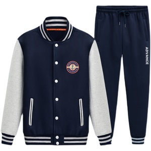 日系2025春季卫衣套装男青少年学生棒球服外套开衫男衣服套装P95图片