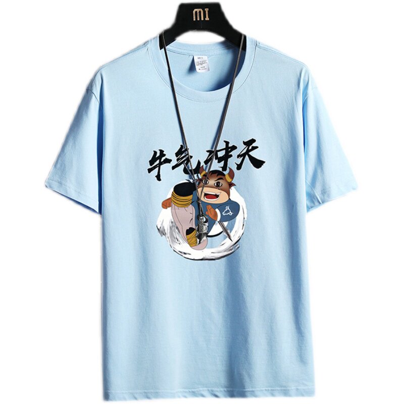 夏季新款男士短袖T恤宽松大码半袖T恤衫XZ102A-T119-P25,男装T恤,星座211-2