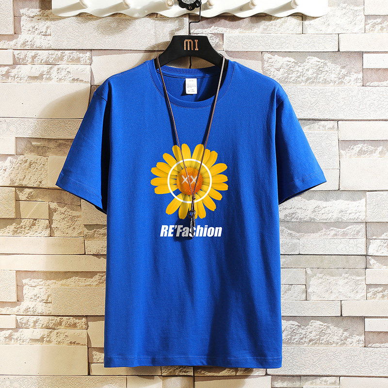 现货大量备货纯棉夏T恤圆领2021款春夏季百搭休闲简约短袖T57-P25，男装T恤，星座211-2