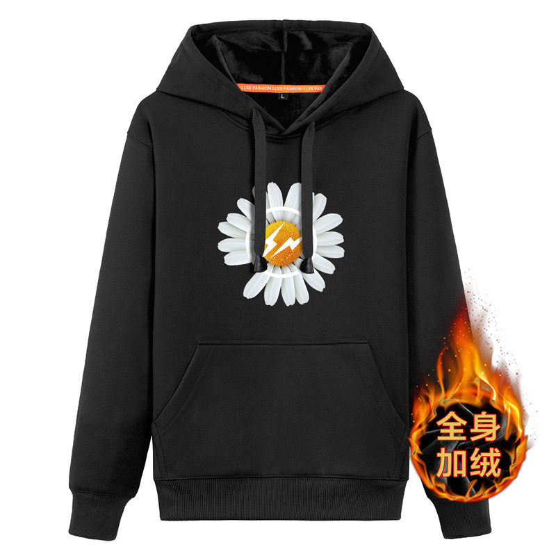 冬季运动服男孩套装初中学生加绒加厚卫衣男大童连帽保暖带绒P55,男装棉衣,星座211-2