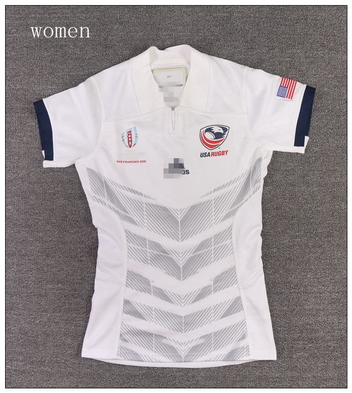 渠道阿达RUGBY jersey GPS女装美国队橄榄球衣健身运动上衣T