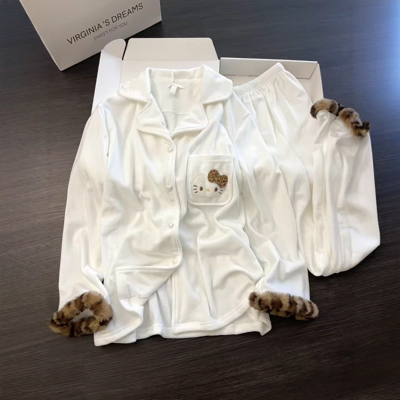 法式高级感豹纹毛绒长袖睡衣女秋冬新款保暖加厚德绒家居服套装,女士内衣/男士内衣/家居服,睡衣/家居服套装,淘宝优惠券,粉丝福利购,淘宝优惠卷