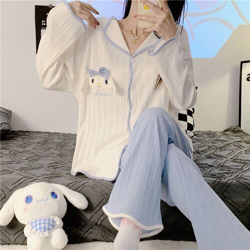 玉桂狗睡衣女春秋季2023可爱甜美
