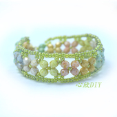 捷克进口毕加索火烧珠4mm亮彩手工串珠手链材料包