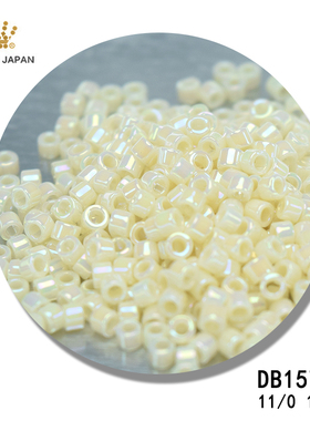 心欣进口珠日本御幸MIYUKI古董珠1.6mm米黄镀彩DB157实色不掉色