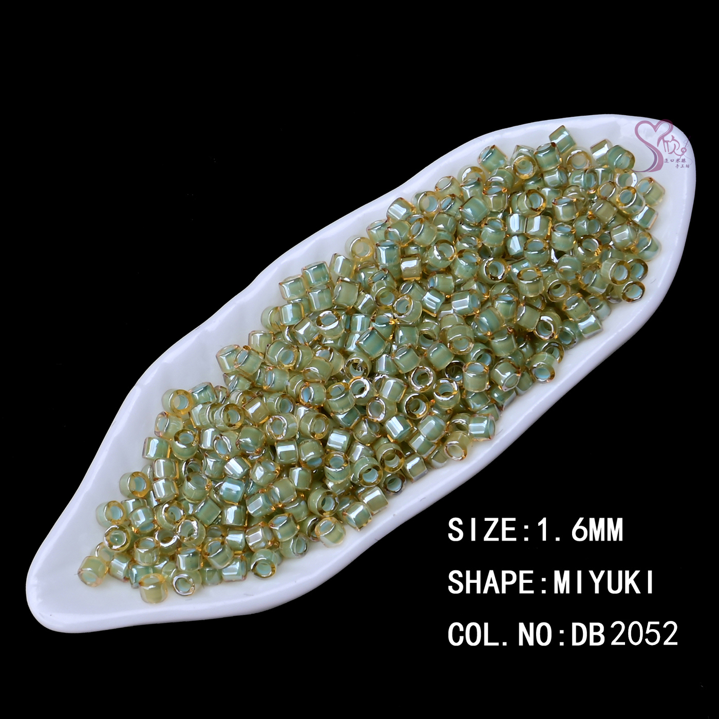 进口DIY日本御幸古董珠1.6mm染芯绿色DB2052DB2046维多利亚幻影