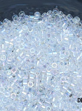 心欣DIY日本进口御幸古董珠1.6mm透明幻彩DB51法绣串珠5g约910