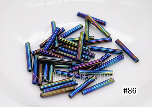 日本东宝TOHO进口米珠15mm管珠#86玻璃散珠DIY手工串珠材料7g包装